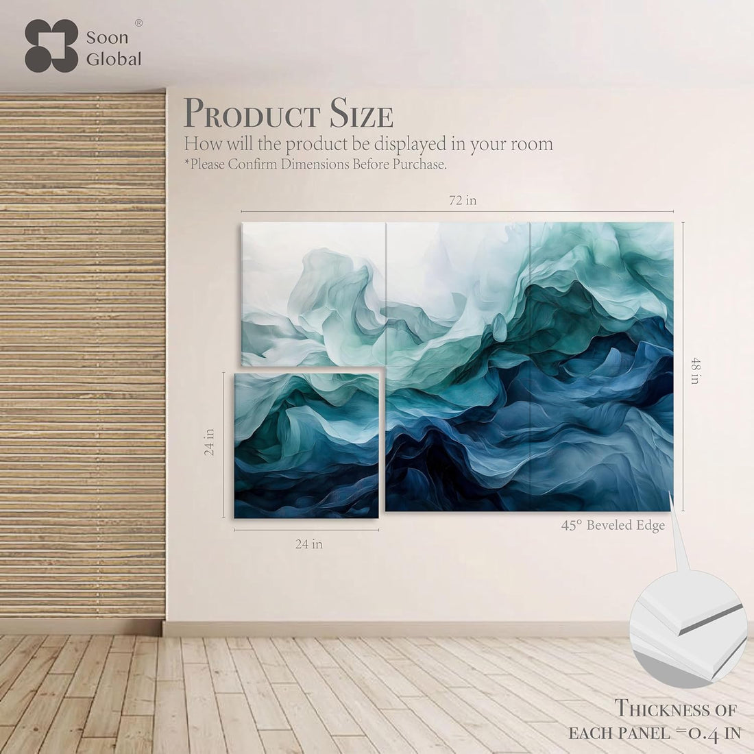 Acoustical Wall Panels, 72 X 48 Inches Art Acoustic Panels
